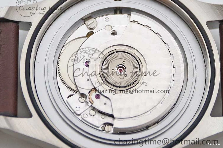 MIROTIME 0413 HighQuality Mark XVIII IW327010 SS M+F 1:1 Best Edition Brown Dial on Brown Leather Strap A 7049